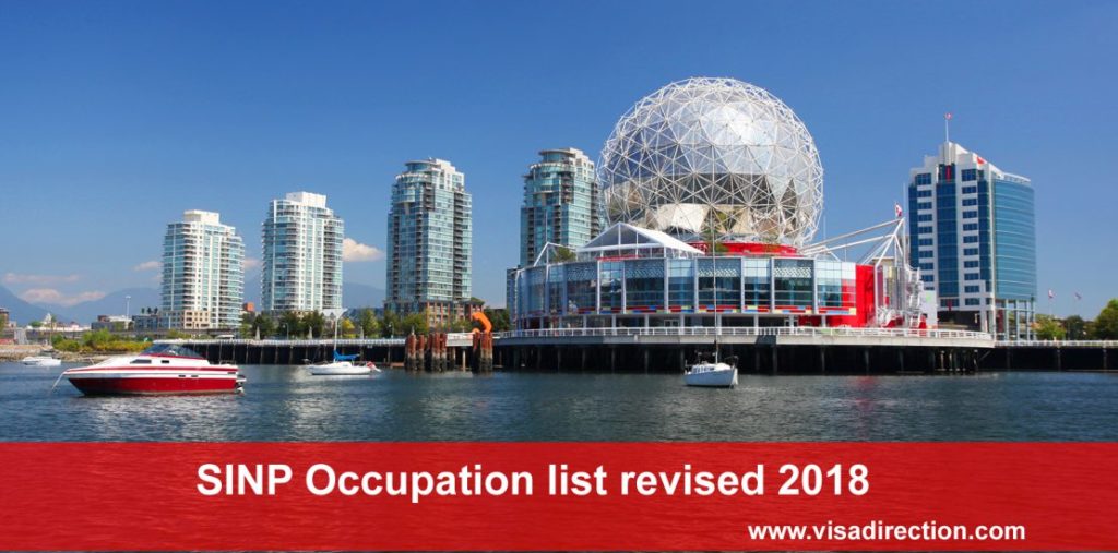 SINP Occupation list revised 2018